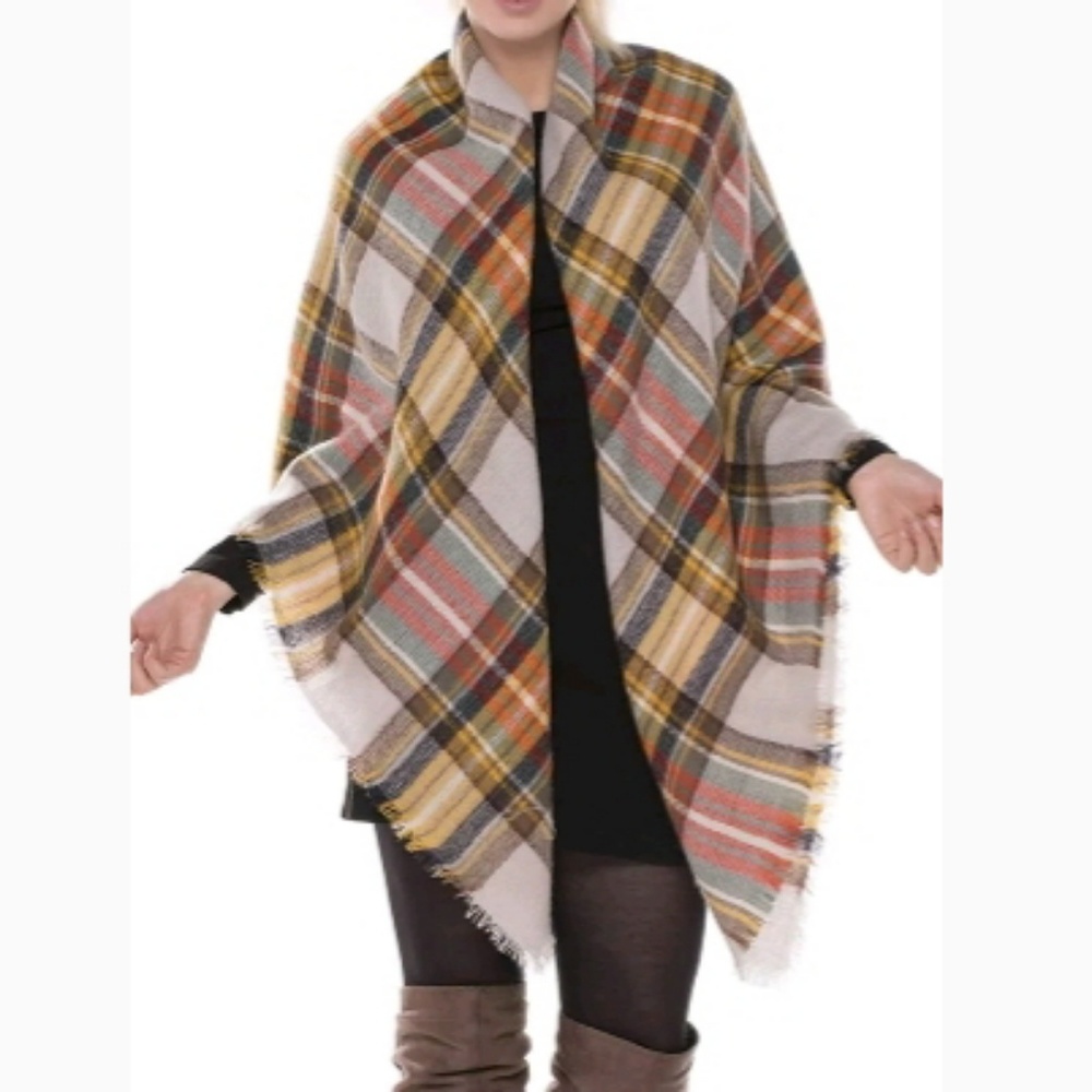 🎀3/$23🎀 Oversized Plaid Tartan Scarf - Picture 4 of 8